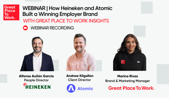 How Heineken and Atomic Built a Winning Employer Brand with Great Place to Work Insights | Watch the recording!
