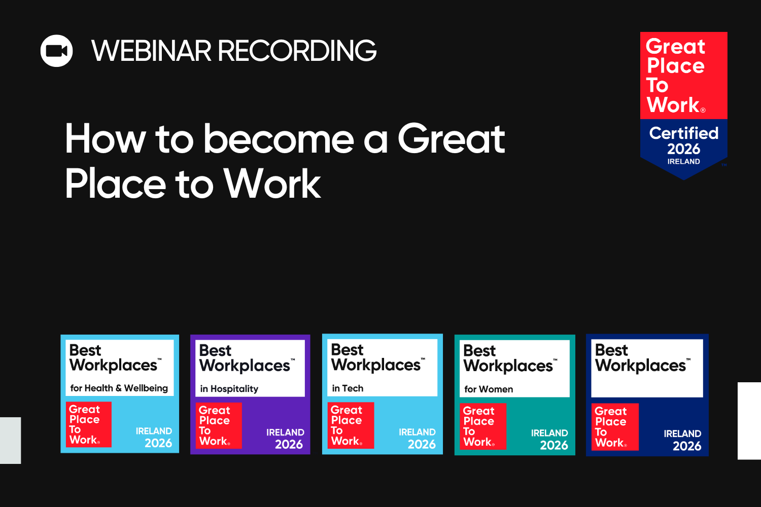 Recording | How to become a Great Place to Work?